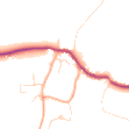 Daytime road noise heatmap for GU5 9NB