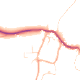 Daytime road noise heatmap for GU5 9NL