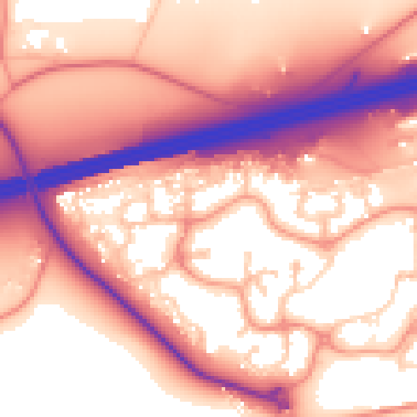 Daytime road noise heatmap for GU51 1AD