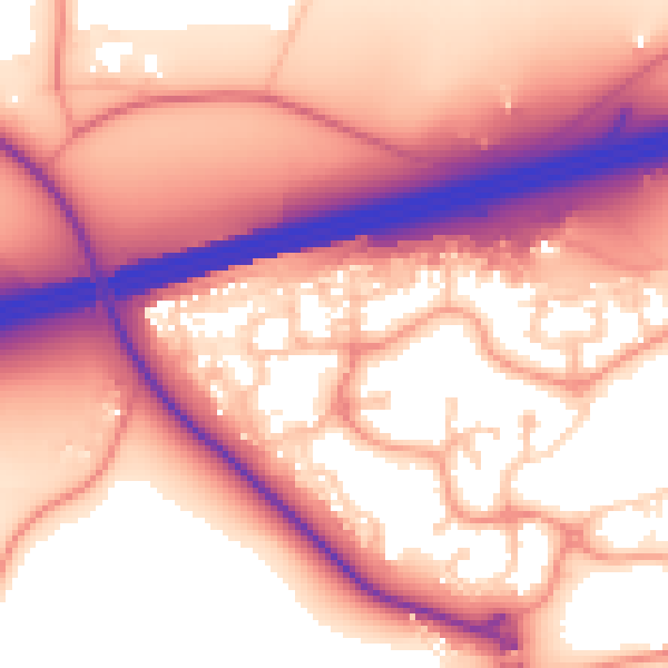 Daytime road noise heatmap for GU51 1AG