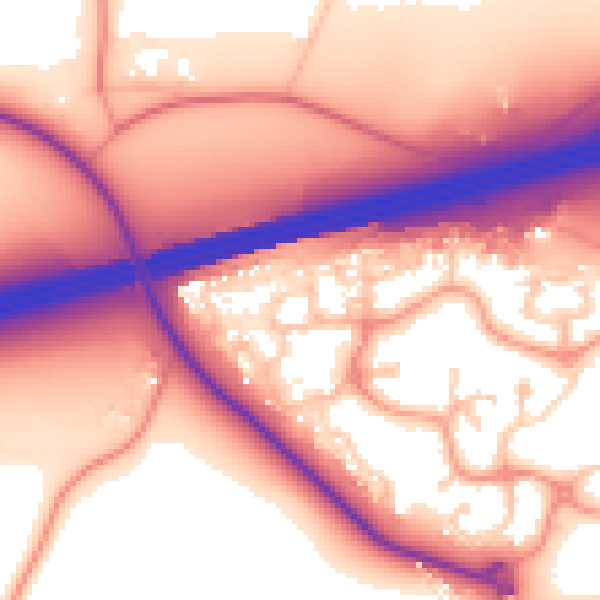 Daytime road noise heatmap for GU51 1AH