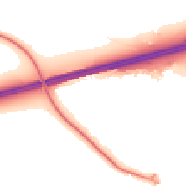 Night-time road noise heatmap for GU51 1AH