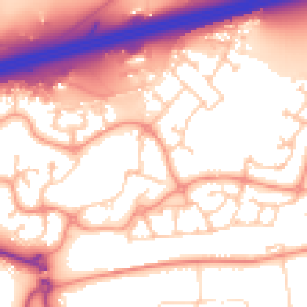Daytime road noise heatmap for GU51 1AP