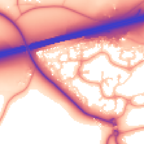Daytime road noise heatmap for GU51 1AS