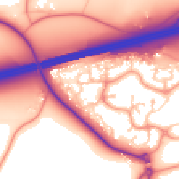 Daytime road noise heatmap for GU51 1AT