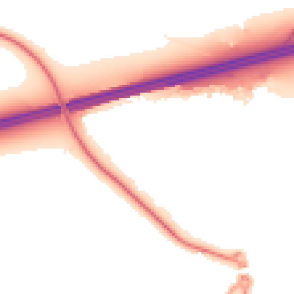 Night-time road noise heatmap for GU51 1AT