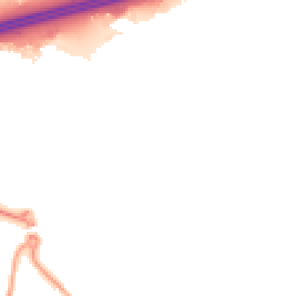 Night-time road noise heatmap for GU51 1AW