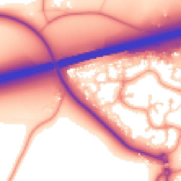 Daytime road noise heatmap for GU51 1AY