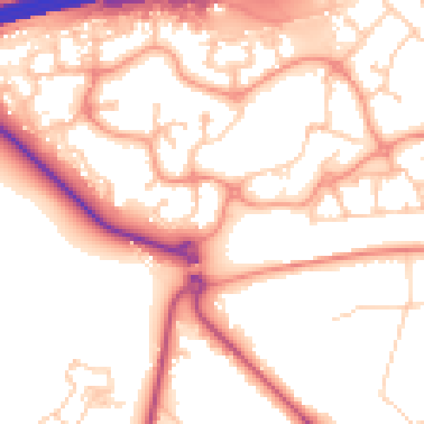 Daytime road noise heatmap for GU51 1BA