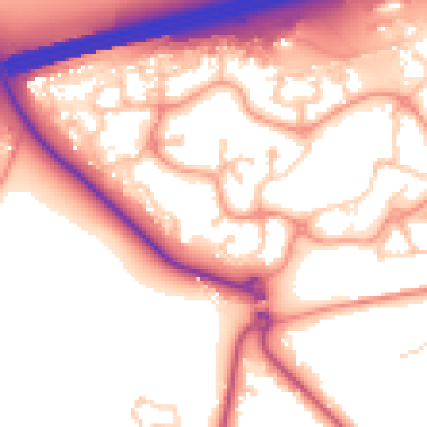 Daytime road noise heatmap for GU51 1BD