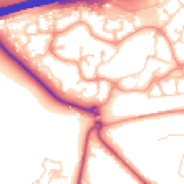 Daytime road noise heatmap for GU51 1BF