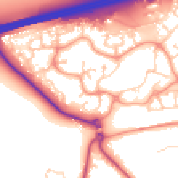 Daytime road noise heatmap for GU51 1BH