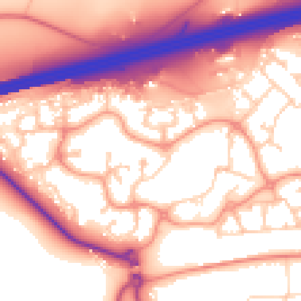 Daytime road noise heatmap for GU51 1BT