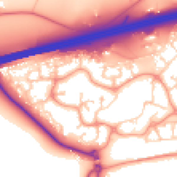 Daytime road noise heatmap for GU51 1BW
