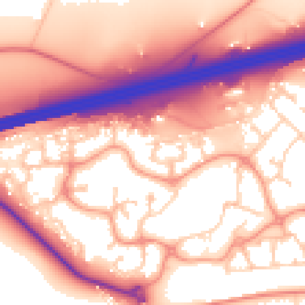 Daytime road noise heatmap for GU51 1DB