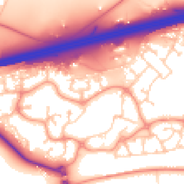Daytime road noise heatmap for GU51 1DQ
