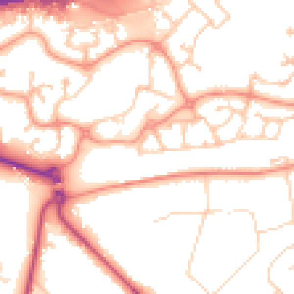 Daytime road noise heatmap for GU51 1ES