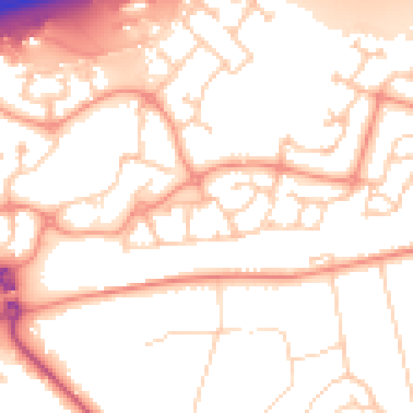 Daytime road noise heatmap for GU51 1EU