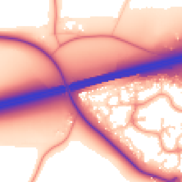 Daytime road noise heatmap for GU51 1FA