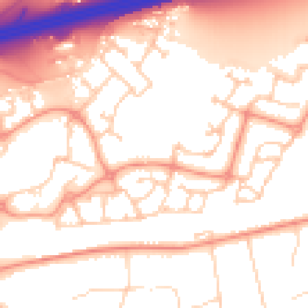 Daytime road noise heatmap for GU51 1HG