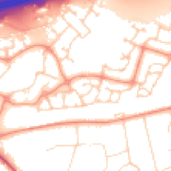 Daytime road noise heatmap for GU51 1HJ