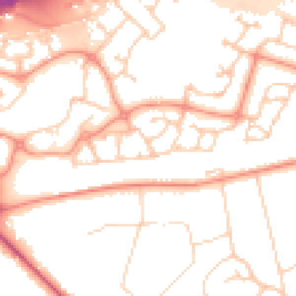 Daytime road noise heatmap for GU51 1HL