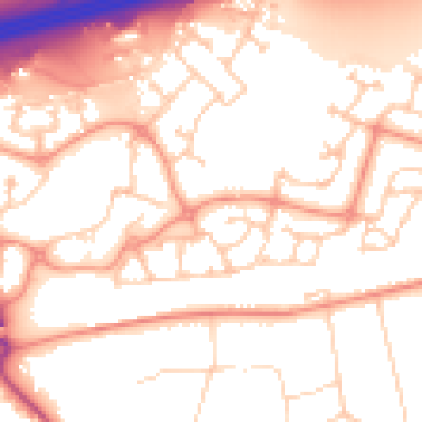Daytime road noise heatmap for GU51 1HR