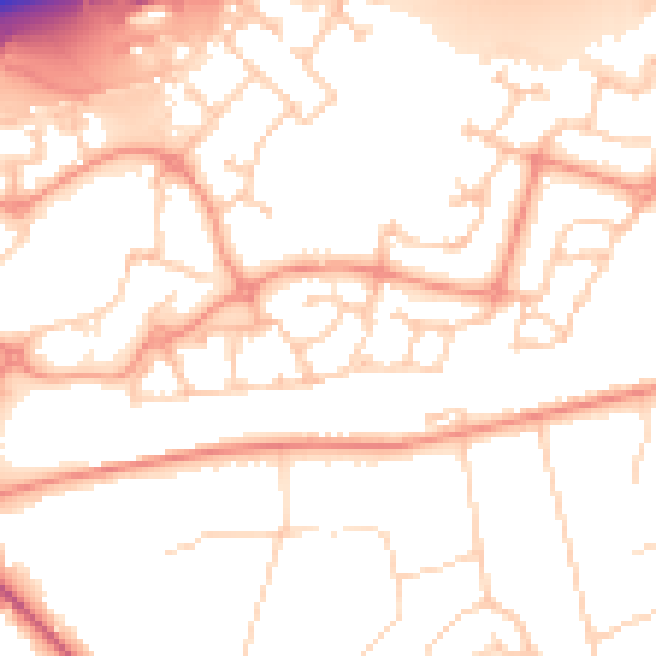 Daytime road noise heatmap for GU51 1HS