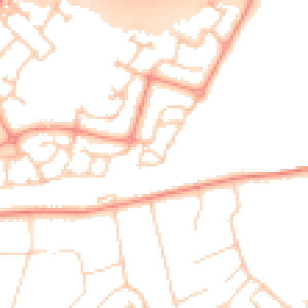Daytime road noise heatmap for GU51 1HU