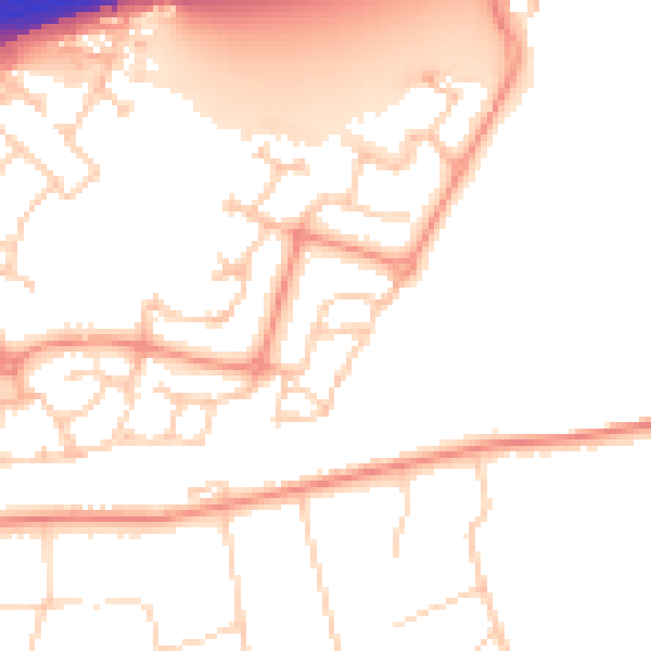 Daytime road noise heatmap for GU51 1JD