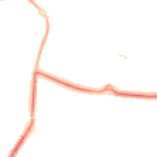 Night-time road noise heatmap for GU51 2TN