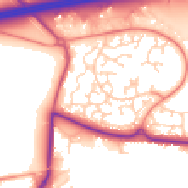 Daytime road noise heatmap for GU51 2TP
