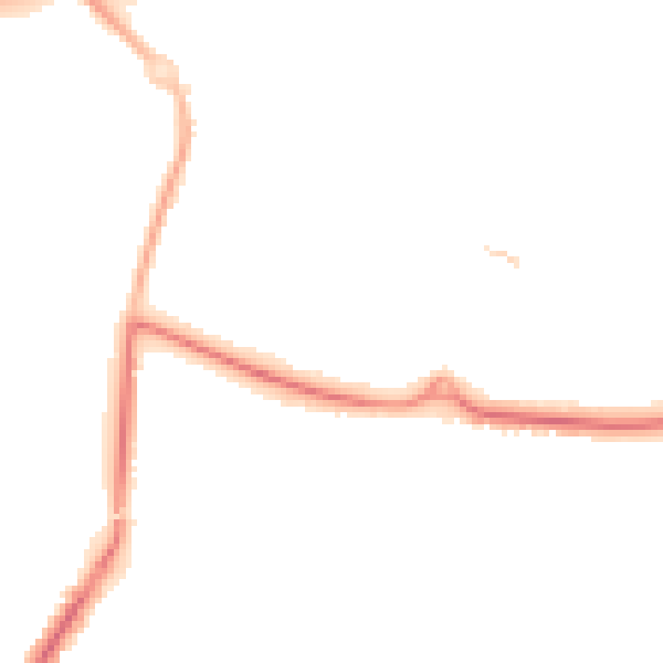 Night-time road noise heatmap for GU51 2TW