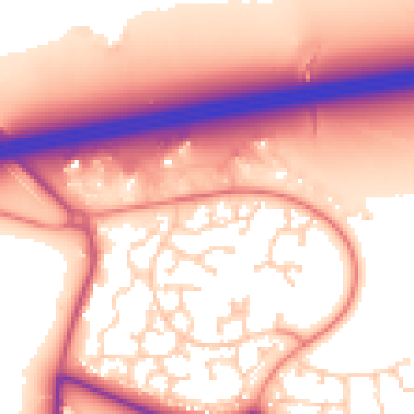 Daytime road noise heatmap for GU51 2UF
