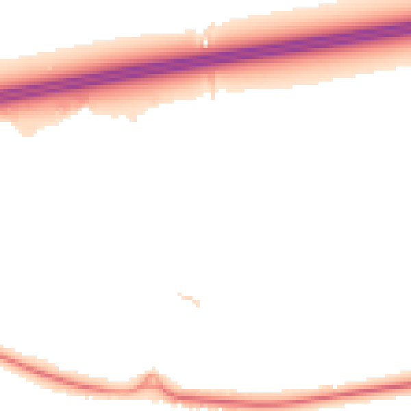 Night-time road noise heatmap for GU51 2UU