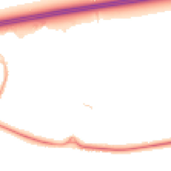 Night-time road noise heatmap for GU51 2XB