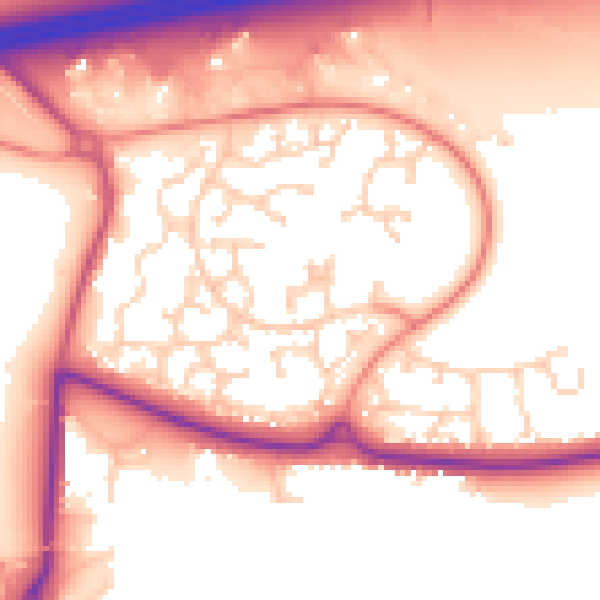 Daytime road noise heatmap for GU51 2XJ