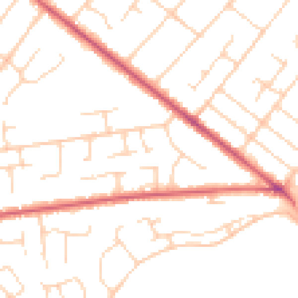 Daytime road noise heatmap for GU51 3FR