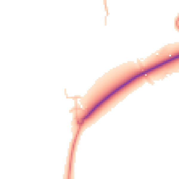 Daytime road noise heatmap for GU51 3LD