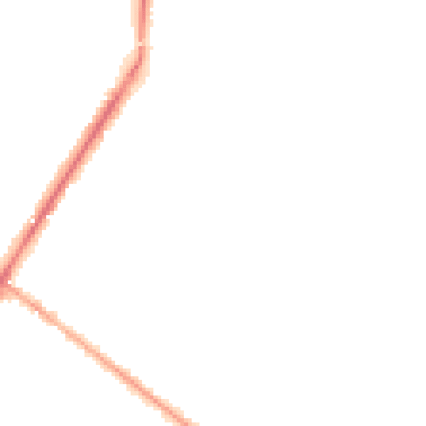 Night-time road noise heatmap for GU51 3LN