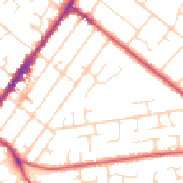Daytime road noise heatmap for GU51 3RF