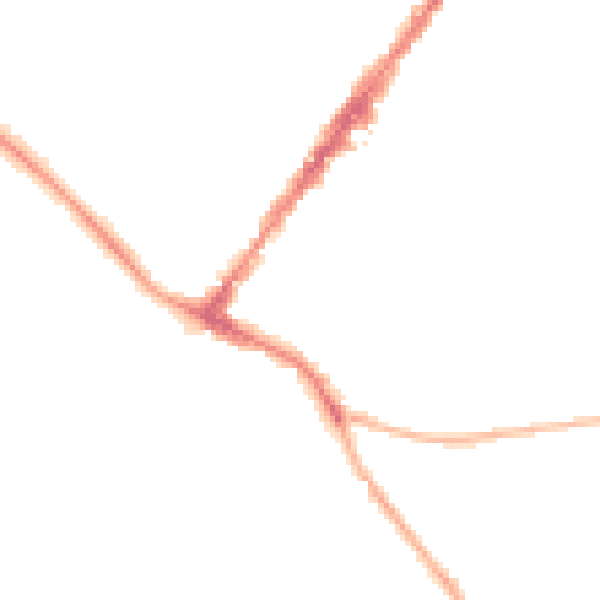 Night-time road noise heatmap for GU51 3RP