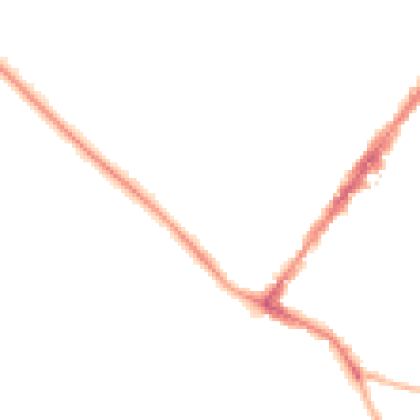 Night-time road noise heatmap for GU51 4AL