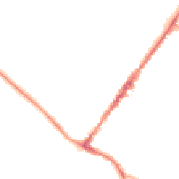 Night-time road noise heatmap for GU51 4DN