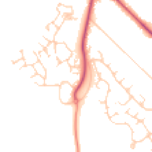 Daytime road noise heatmap for GU51 5AD