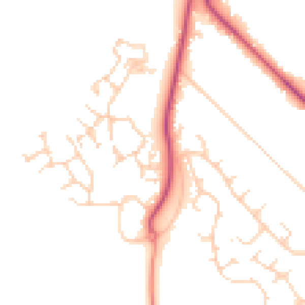 Daytime road noise heatmap for GU51 5BE