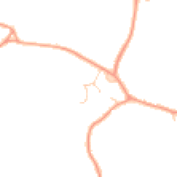 Daytime road noise heatmap for GU51 5BZ