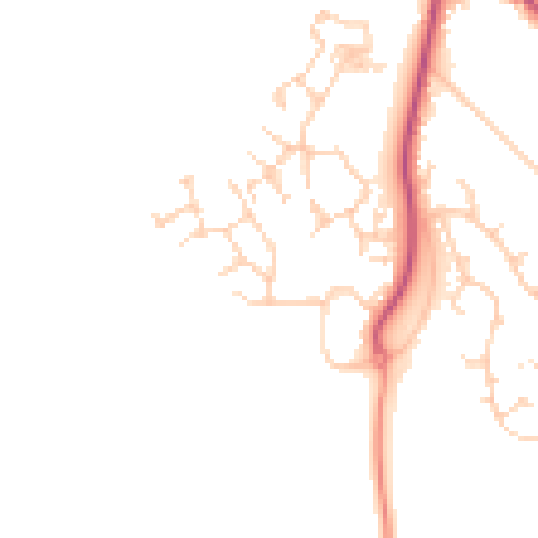 Daytime road noise heatmap for GU51 5EG