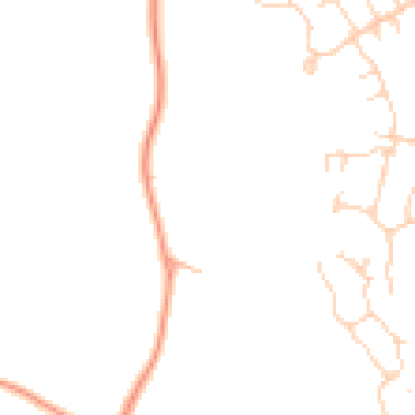 Daytime road noise heatmap for GU51 5EW