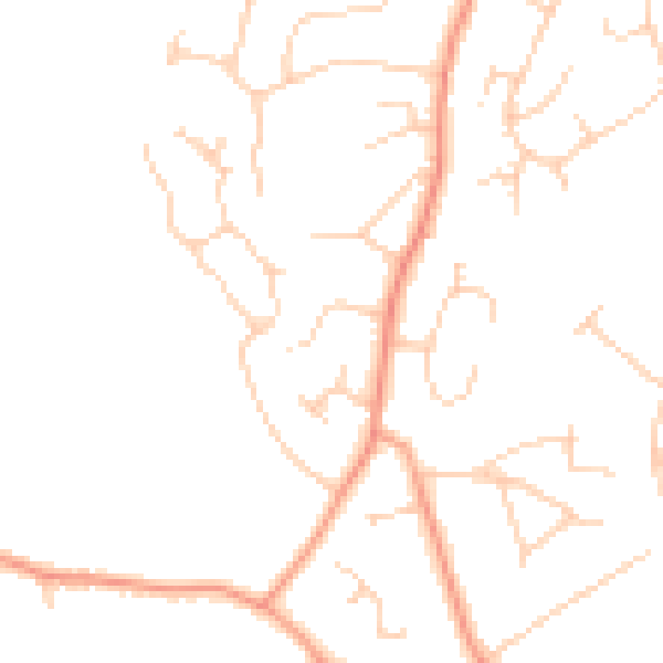 Daytime road noise heatmap for GU51 5NL